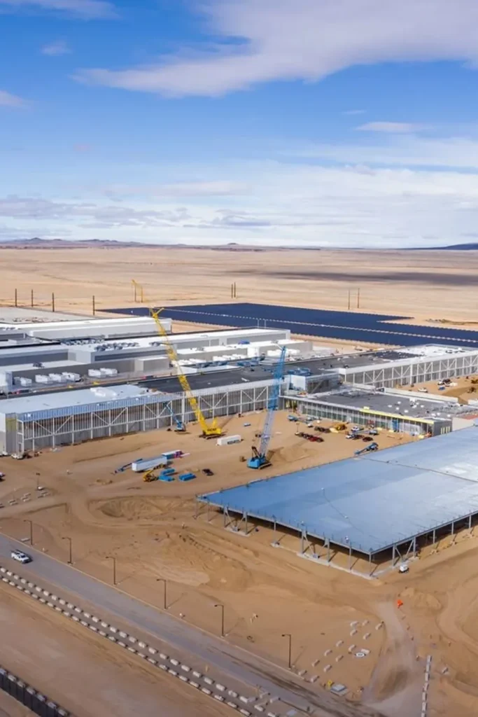 Large industrial facility under blue sky