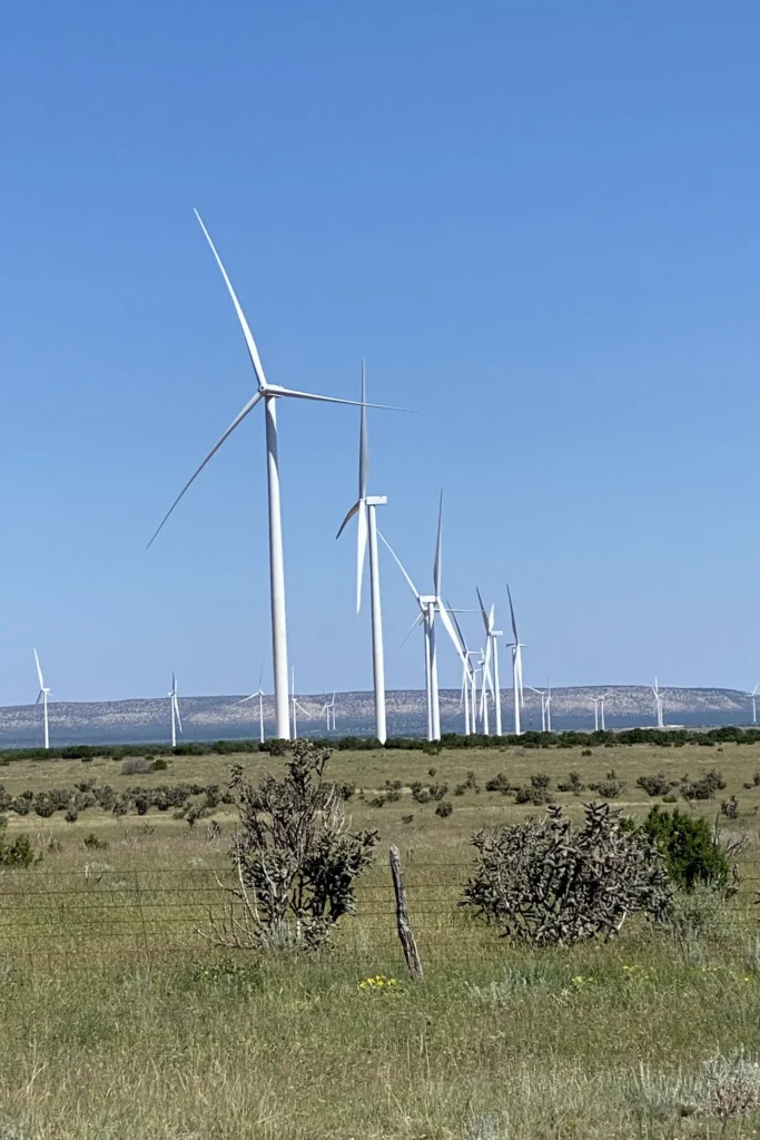 Renewable energy wind turbines landscape